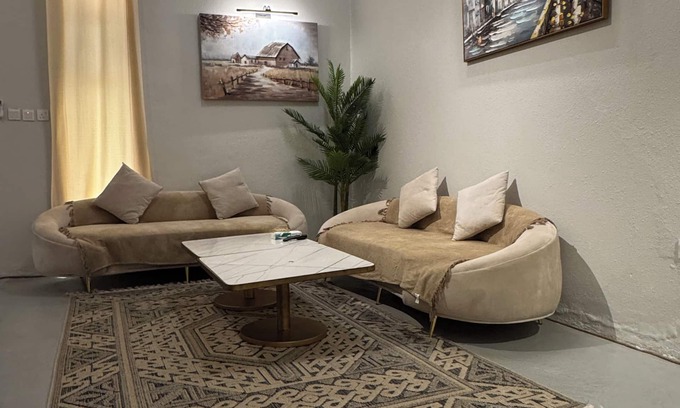 Riyadh Apartment | Chic 1-bedroom apartment with WiFi, AC in vibrant Riyadh-T