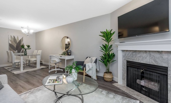 Abbotsford Condo | Chic 2BR Getaway, Excellent Location + Parking