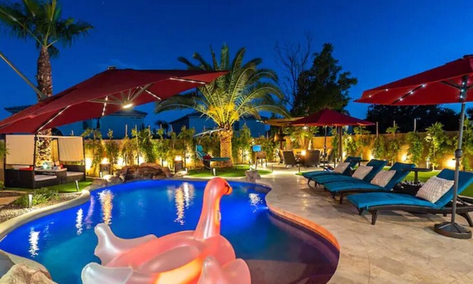 Paradise Valley House | CHIC 7BR/4Bath w/200k yard, Heated Pool, Arcade by Entertainment District-SC