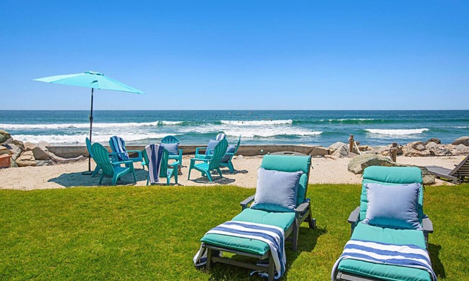 Oceanside House | Chic Beachfront Private Sandy Yard, Fire Ring