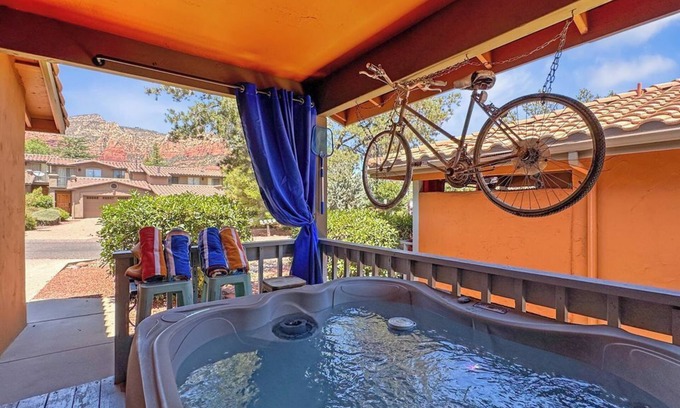 Uptown Sedona House | Chic Bicycle House-Views-Hot Tub-Pets OK, The Bicycle House~ Red Rock Getaway