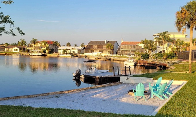 West Port House | Chic Waterfront Home w/Pool, Beach & Gulf Access!