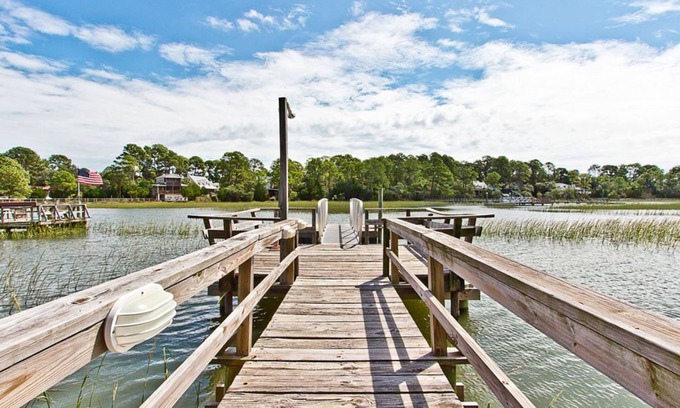 Tybee Island House | Chimney Pot Cottage | Creekfront, Dock, Pets OK!