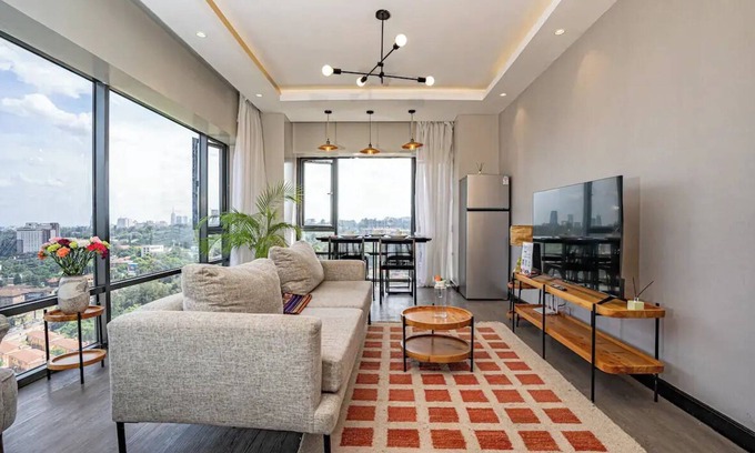 Westlands Apartment | City view |2 Bedroom & Study|Gym & Poolnn