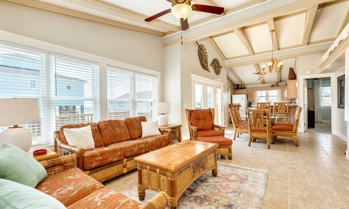 Galveston House | Classic 2nd Row Beachside Home w/Gulf Views, Outside Shower, Easy Beach Access