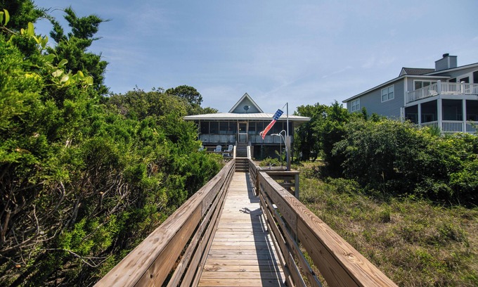 South Carolina Lowcountry House | Classic on the St. Helena Sound w/Sunset Views: Screened Porch: Dolphin Sightings; Cable TV/WiFi