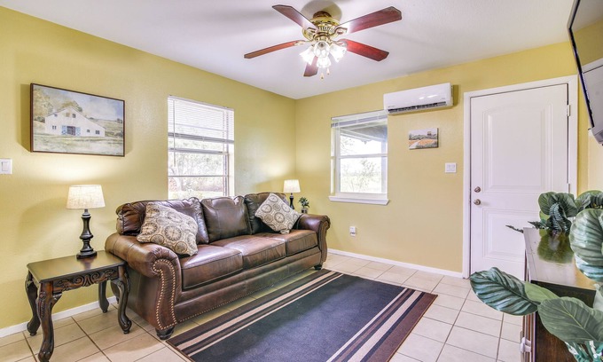 San Benito Cottage | Classy San Benito Vacation Rental with Chiminea!