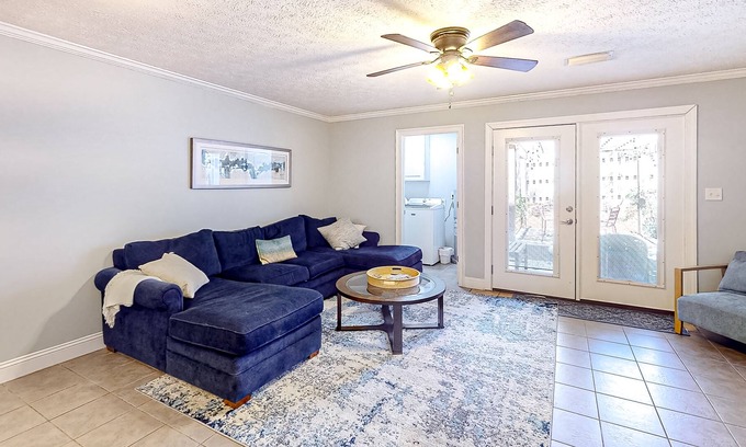 Panama City House | Coastal townhomes with private patio, full kitchen, near attractions, & W/D
