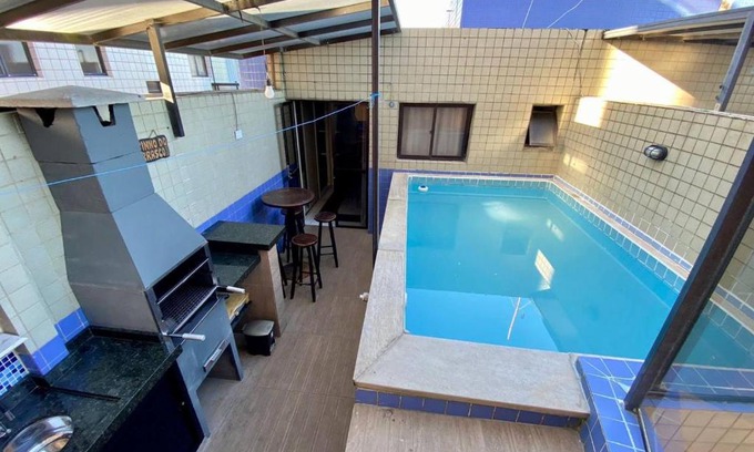 Mongagua Apartment | Cobertura Piscina Privativa frente e Vista Mar Centro Mongaguá