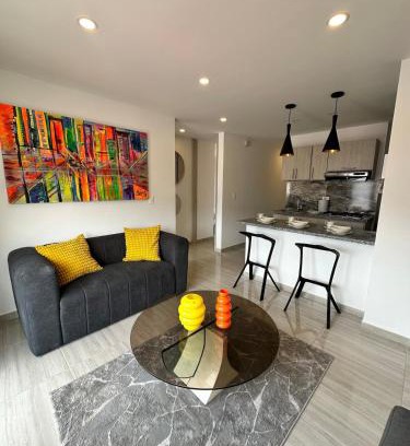 San Gil Apartment | Cocina full, parqueadero y acceso a jacuzzi y bbq