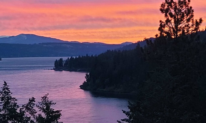 Worley House | Coeur d'Alene Lake House - Hot Tub with lake view, beach/lake access/boat launch