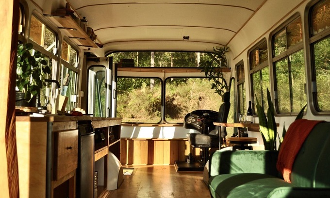 Coffee Camp Cabin | Coffee Grounds - The Bus