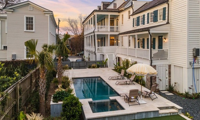 Harleston Village House | Colonial Lake Views w Pool!
