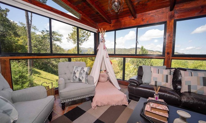 Jarabacoa Ski Chalet | Color's Village, 3 bedroom vibrant colors chalet with stunning Mountain View!