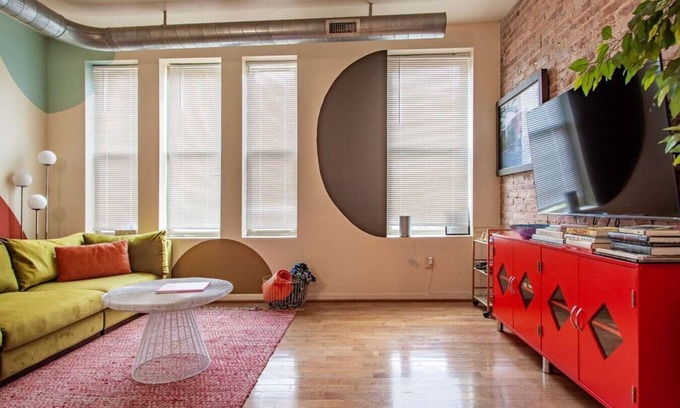 Downtown Baltimore Apartment | Colorful & Quirky 2-BR Loft w/Private Deck | MICA, JH & UMMC
