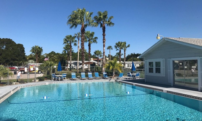 San Carlos Park Condo | Comfortable and clean two bedroom with heated swimming pool!