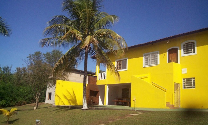 Sao Pedro House | Comfortable house with swimming pool, barbecue, terrace and views of greenery