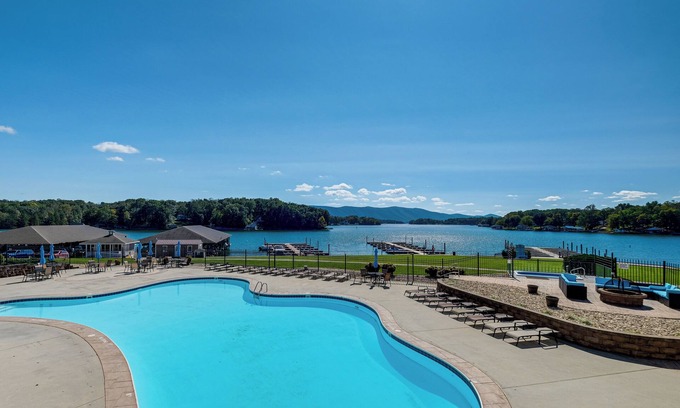 Huddleston Condo | Community Pools & Beach: Smith Mountain Lake Condo