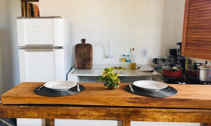 Caraiva House | Complete house with air conditioning and Wi-Fi - 50m from the beach