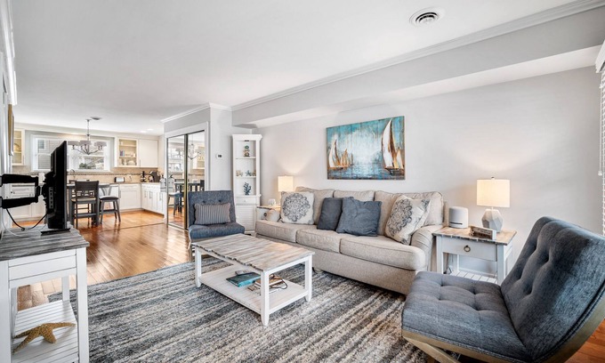 Brigantine House | Condo across from beautiful beach with Pool!nTwo Floors!