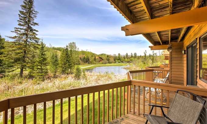 Mancelona Condo | Condo on First Green w/Deck at Schuss Mountain!