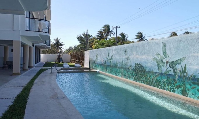 Chicxulub Puerto Apartment | Condo vista al mar, alberca rooftop Chixchulub
