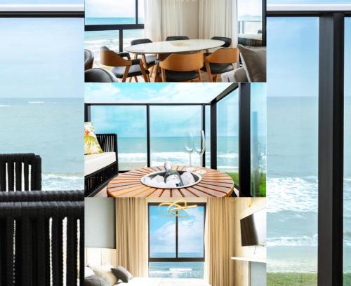 Barra Velha Apartment | Conforto e Estilo Vista para o Mar Hidromassagem Wi-Fi Ar Condicionado Vaga Privativa e a Passos da Praia