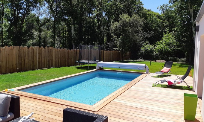 Etaules Villa | Contemporary family villa with forest views and private pool. Sleeps 8.