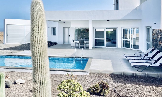 Tindaya House | Contemporary style villa with heated pool