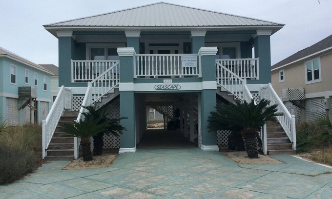 Fort Morgan House | Conveniently located between beach & community pools, tennis court; dog friendly