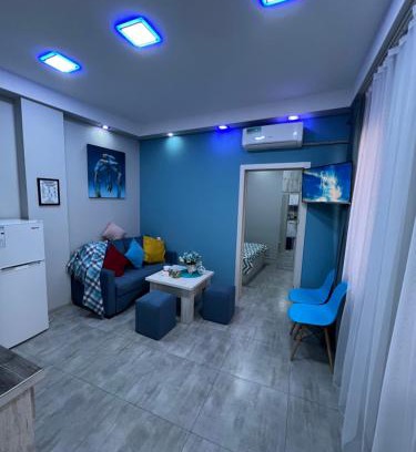 Yerevan Apartment | Cool Blue Interior SELF CHECK IN