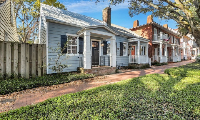 Beach Institute House | Cool Designer Cottage on Jones w/Courtyard & Parking by Lucky Savannah