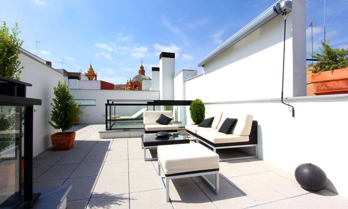 San Bartolome Apartment | Corral del Rey Terraza Sevilla Duplex, chillout terrace