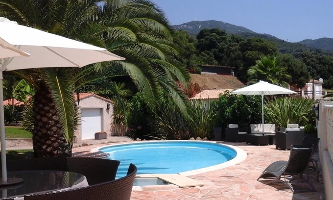 Santa-Maria-Siche Apartment | Corsica, self-contained studio, private pool and garden, Ajaccio region