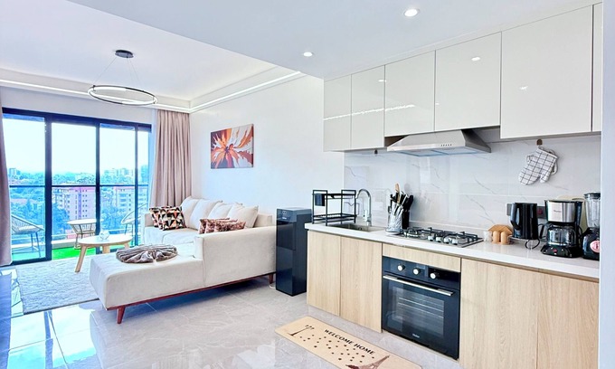 Thompson Estate Apartment | Cosy 1 br furnished rental near Junction mall in Lavington area Nairobi city.