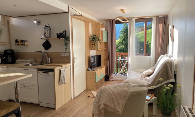 Montalbert Apartment | Cosy apartment for 4 people La Plagne Montalbert - View of the slopes