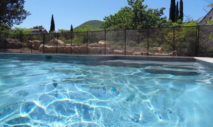 Saint-Maurice-d'Ibie House | cottage in southern Ardèche with swimming pool (4 X 8) on large enclosed land (4000m)