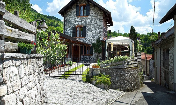 Ponte nelle Alpi Cottage | Cottage in Italy with Alpine Fireplace