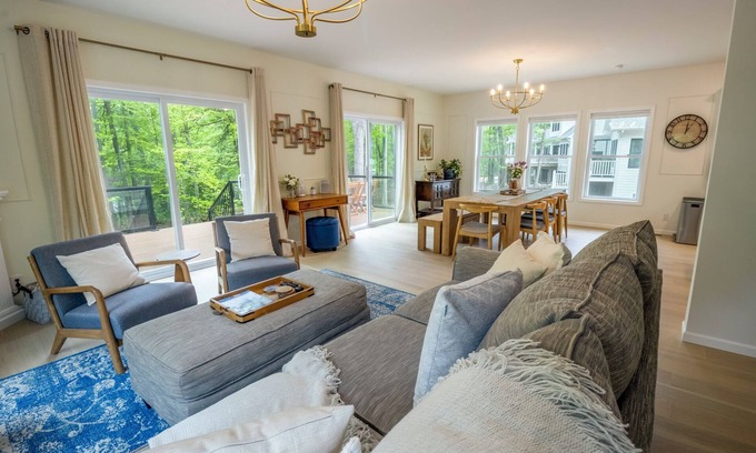 New Buffalo House | Cottage in the Woods + Pool, Fishing Pond