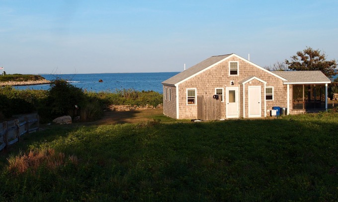 Little Compton Cottage | Cottage on Ocean Cove, Down Private Rd, Beach Front