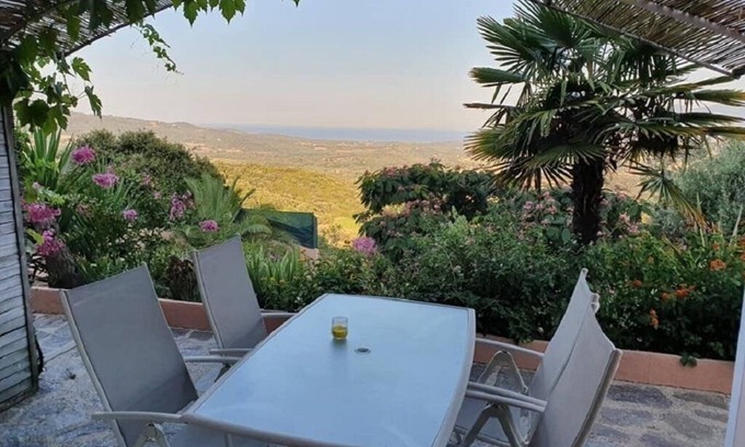 Eccica-Suarella Villa | Cottage T2, breathtaking sea view, Swimming pool, near Porticcio