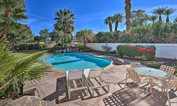 Borrego Springs House | Country Club Home: Mtn Views, Pool, Fire Pit!