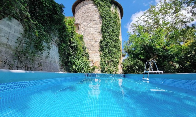 Clairac Villa | Country House 'Abbaye De Clairac' with Lake View, Private Pool and Wi-Fi
