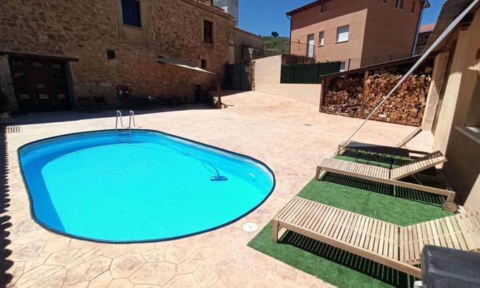 Velamazan House | Country House 'Palacio De Velamazán' with Mountain View, Private Pool and Wi-Fi