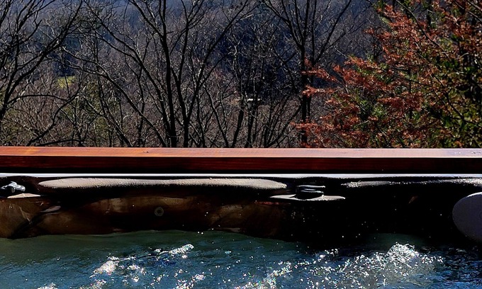 Dahlonega Cabin | Couples Retreat at Bear Footin' Cabin. Mountain View, Hot Tub, Firepit, Private