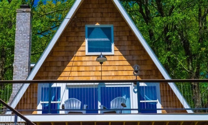 Newbury House | Cozy A-Frame: Rustic Charm & Modern Comfort