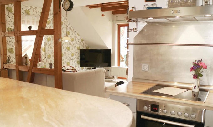 Hohenbergen Apartment | Cozy apartment in Schlotheim with kitchen