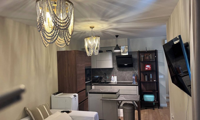 Primorski Apartment | Cozy apt with private office 247 Infinity salty heated pool barbecue sky dome
