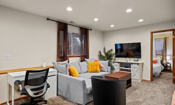 Covington House | Cozy backyard retreat near Lake Meridian
