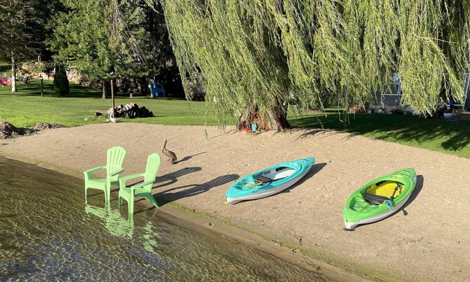 Maple Lake House | Cozy Beach Getaway with Private Sandy Beach & Dock, 2 Paddle Boards, & 2 Kayaks